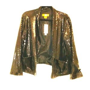 Joe Fresh Black Sequin Blazer